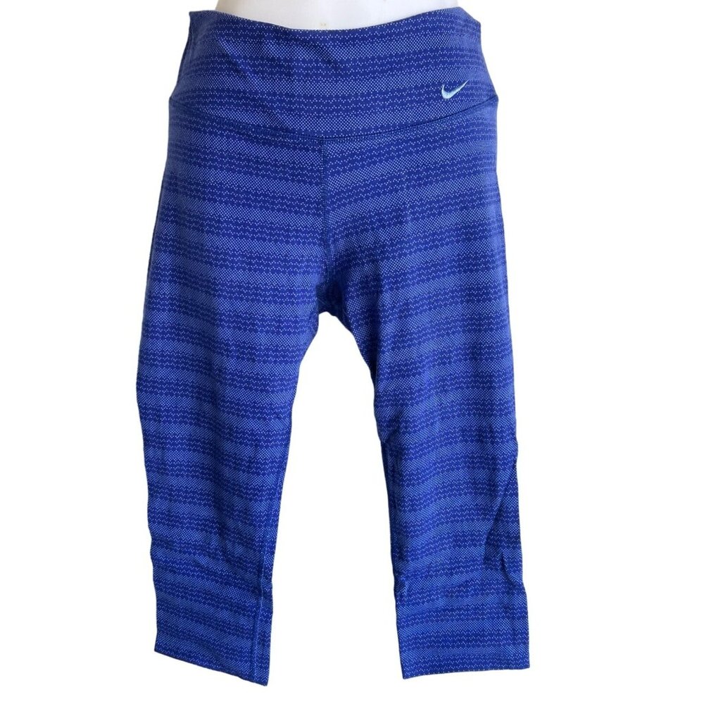 Nike WOMENS Athleisure Dri-FIT Streetwear BLUE capri WORKOUT leggings